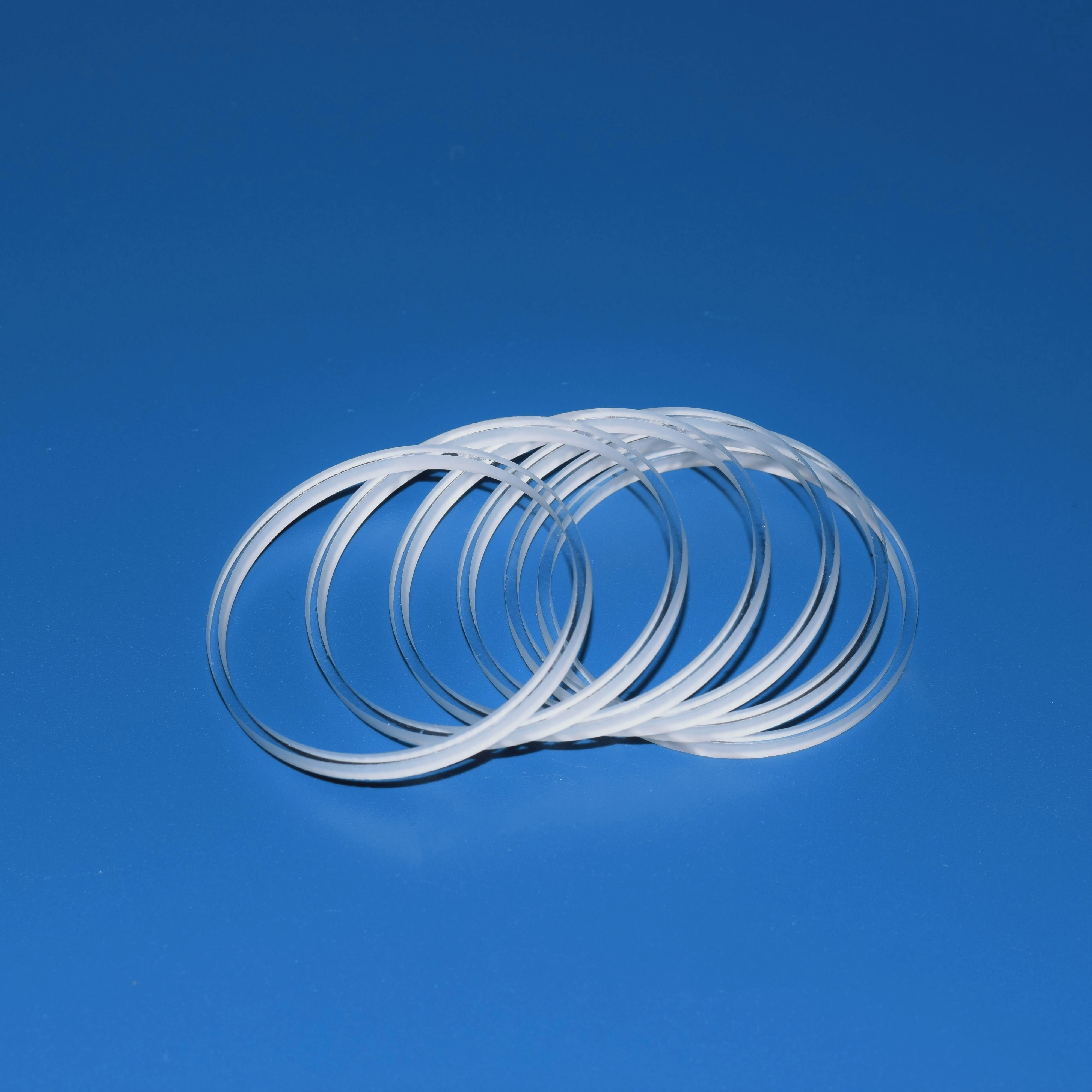 Customized Transparent Fused Quartz Flange Frosted Quartz Glass Flange Ring Translucent Matte Circle Glass for Semiconductor