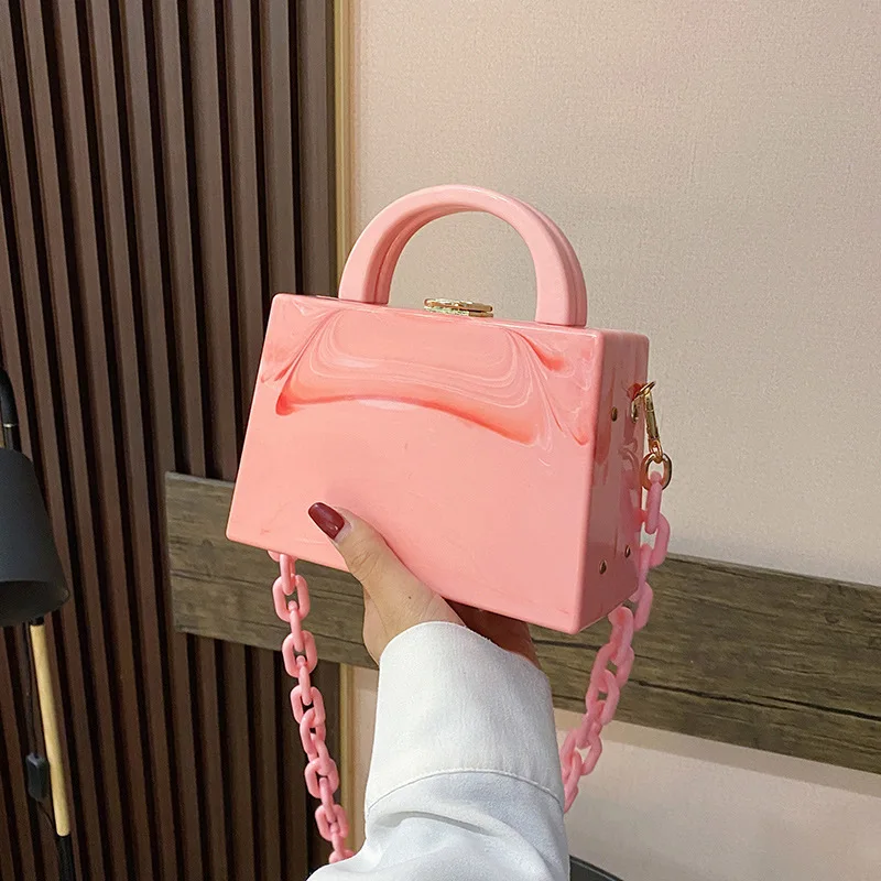 Acrylic Chain Buckle Women Party Clutch Evening Bag And Purse Fashion Small Crossbody Bag Handbag Shoulder Bag Designer Pouch