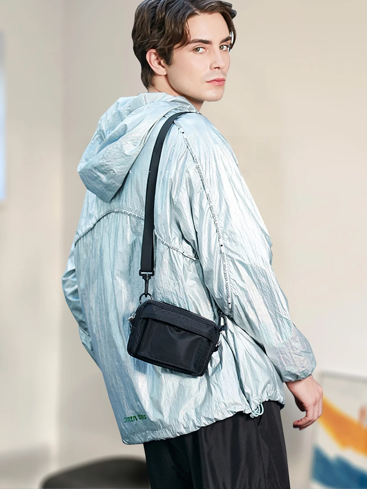 

Korean Sle Casual ex Nylon Crossbody Phone Bag Single oulder Sling Bag Faionable Trendy Pure Color Zipper Closure