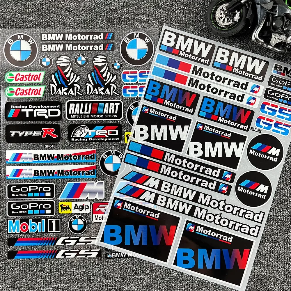 

Motorcycle Modification Accessories Car Reflective Stickers for Bmw Racing Helmet Fuel Tank Wheel Hub Waterproof Decor Decals