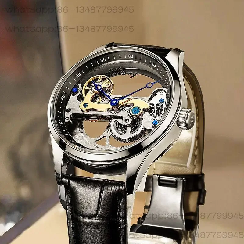 New Automatic Hollow Mechanical Watch Men's Korean Version Fashionable Waterproof Men's Mechanical Watch Tide