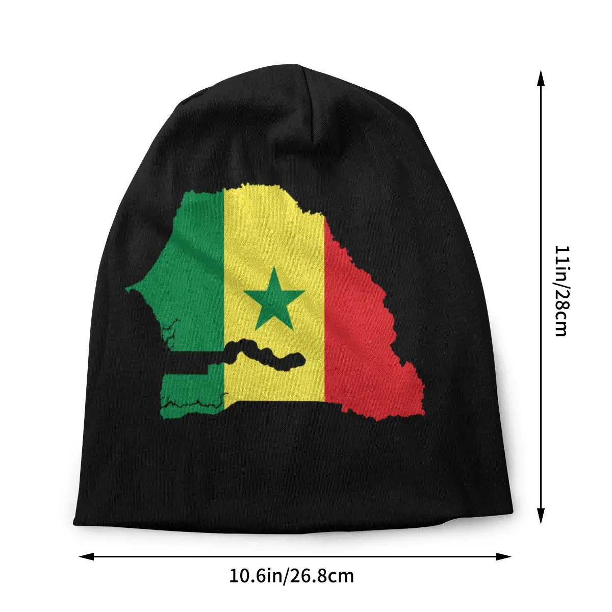 Unisex Bonnet Custom Warm Knitting Hat Women Men Senegal Map Flag Hip Hop Beanies Cap Adult Senegalese Proud Beanie Hats Ski Cap