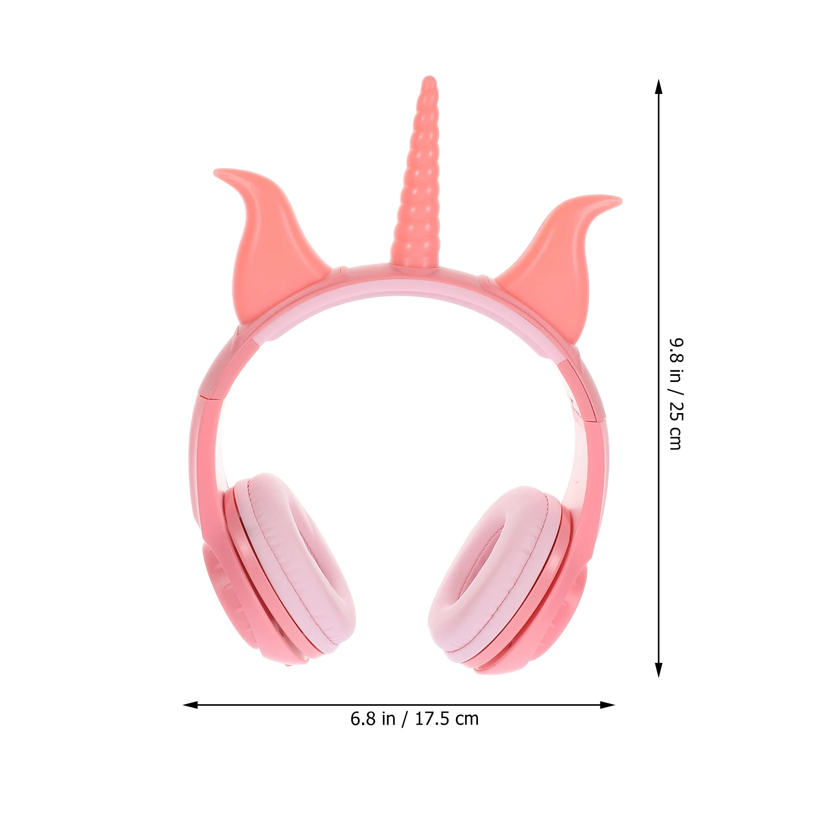 

Unicorn Rhinoceros Pink Kids Headphones Foldable Lightweight Safe Material Comfortable Earphone Wired Gaming Cellphone Office