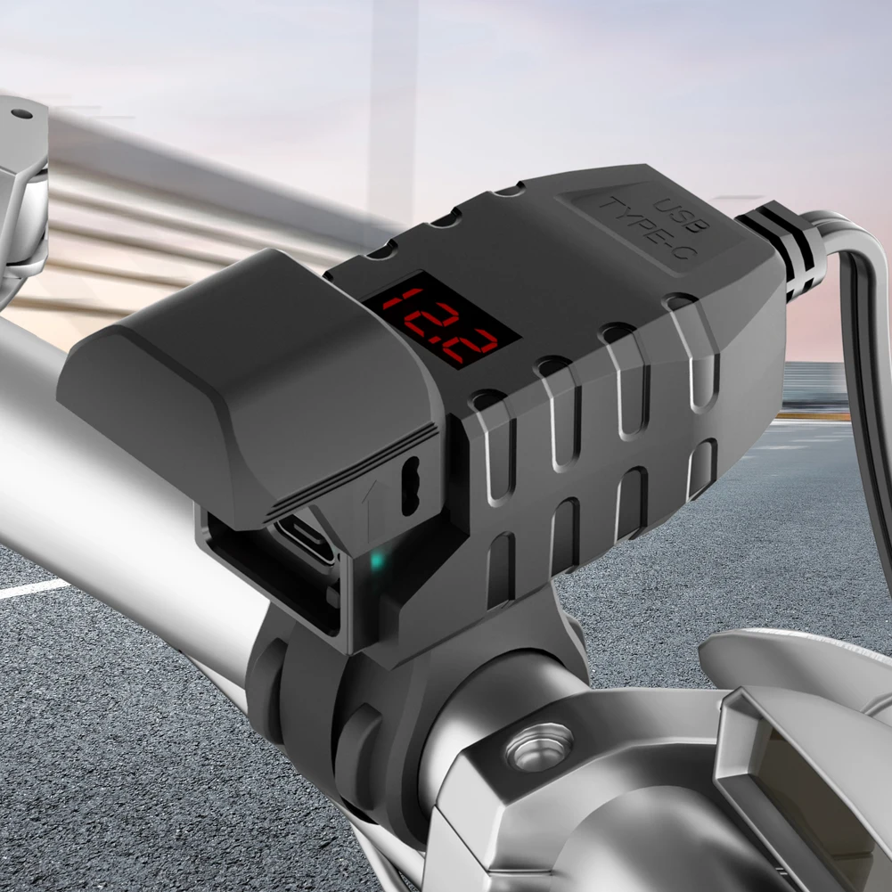

PD QC3.0 USB-зарядное устройство для мотоцикла, 12 В, адаптер для быстрого зарядного устройства на руль, водонепроницаемое зарядное устройство для телефона для телефона, планшета, GPS