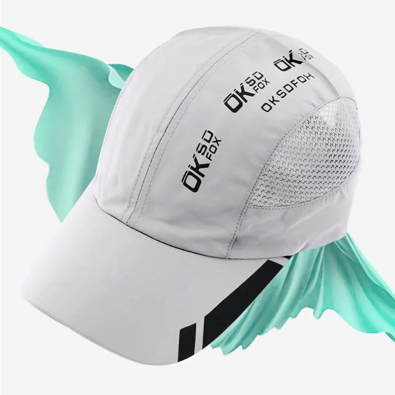 Men Summer Sports Thin Light Section Breathable Quick-Drying Baseball Cap Women Outdoor Leisure Sunscreen Sun Hat Adjustable E16