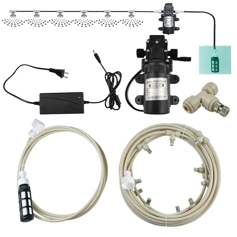 

Электрический распылитель, микро-насос, садовая туманная машина для наружного охлаждения, увлажнение, 6-18 м, бежевый комплект