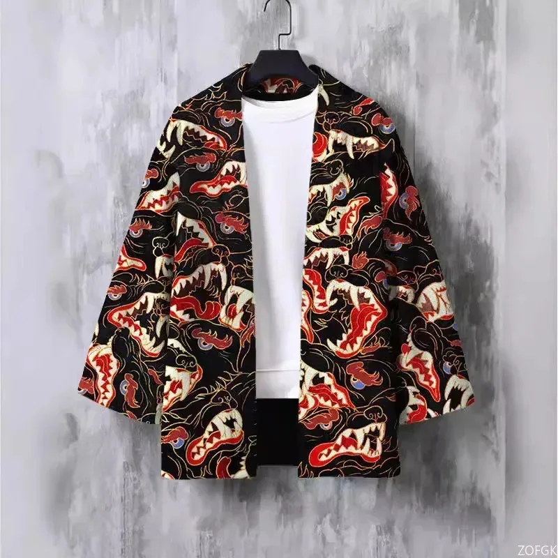 3D Digital Trend Kimono Cape Men's and Women's Cardigans Casual Bathrobes Outerwear Men's Clothing in Stock Ethnic Clothing