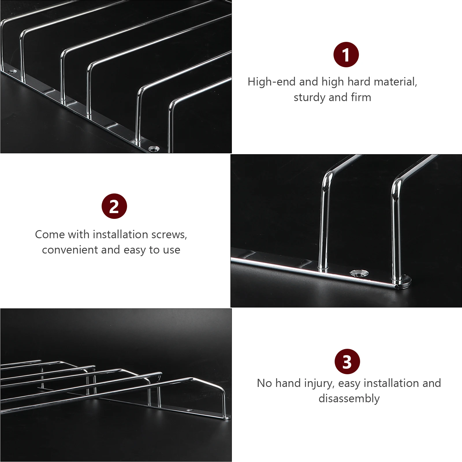 

Stainless Steel Glass Holder Under Cabinet Hanging Glasses Kitchen Storage Rack Organizer Holds Wine Cups Stemware