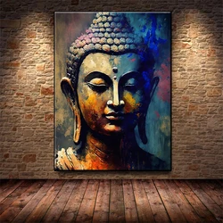 Diamante Mosaico Trapano completo Arte astratta colorata Statua di Buddha religioso Punto croce Diamante Ricamo Pittura artistica Decor Home