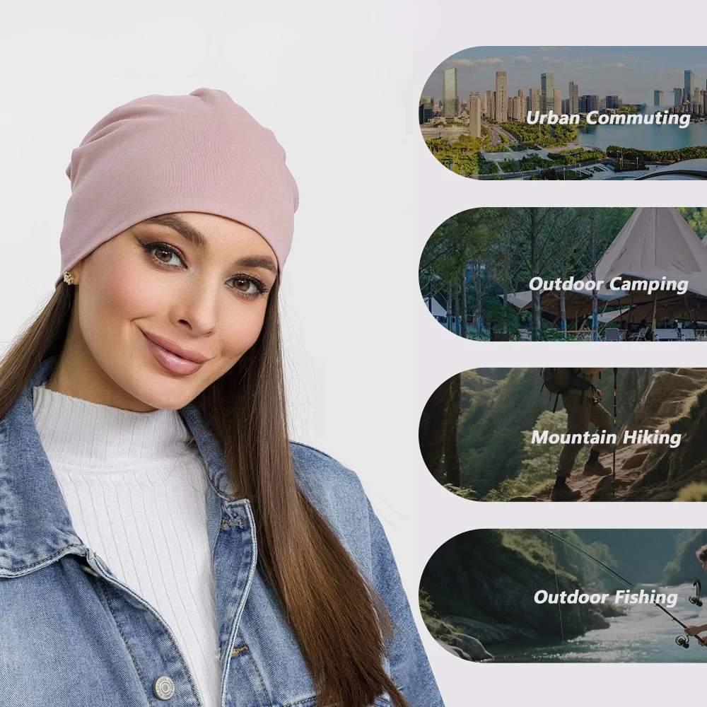 Weiche, leichte, schweißableitende Beanie-Mütze für Damen und Herren, Frühling, Sommer, Outdoor, Yoga, Laufen, Gehen, Workout, Sport – Detail 2