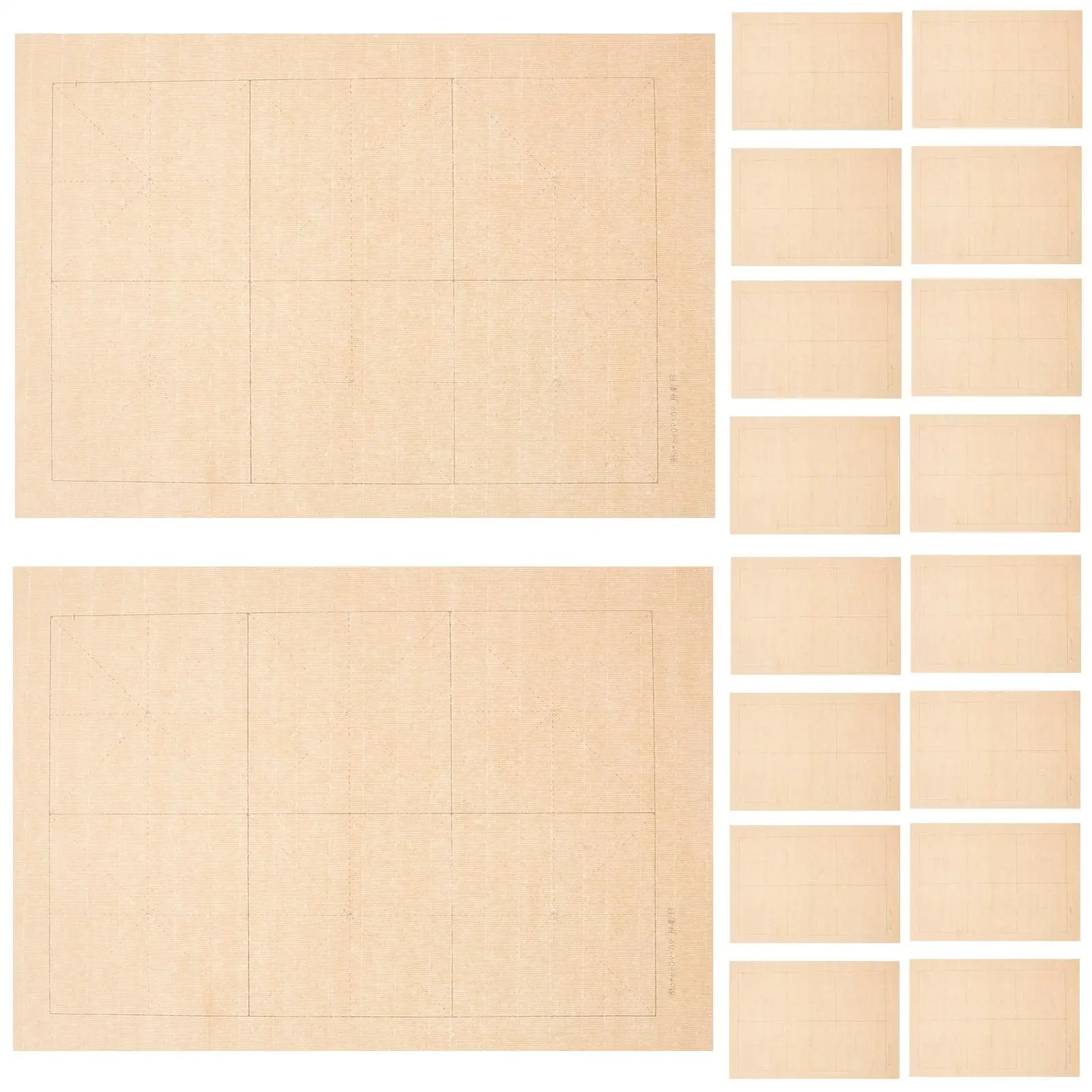 

100 Sheets Xuan Paper Calligraphy Practice Durable Student Half Baked Rice Letter Thickened Smooth Delicate Writing Experience