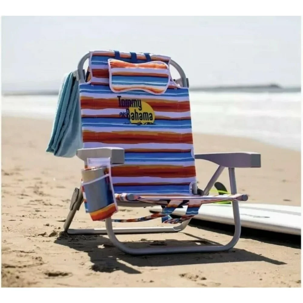 Backpack Beach Chair 2 Pack Aluminum (Tropical Sunset)