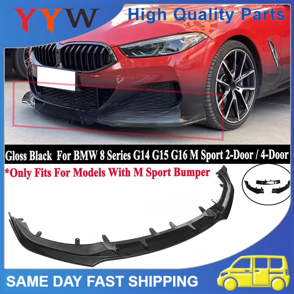 

Quality Car Front Bumper Lip Spoiler Three-Stage Front Shovel Durable For BMW G14 G15 G16 840i M850i 2019-2023 GT Auto Parts