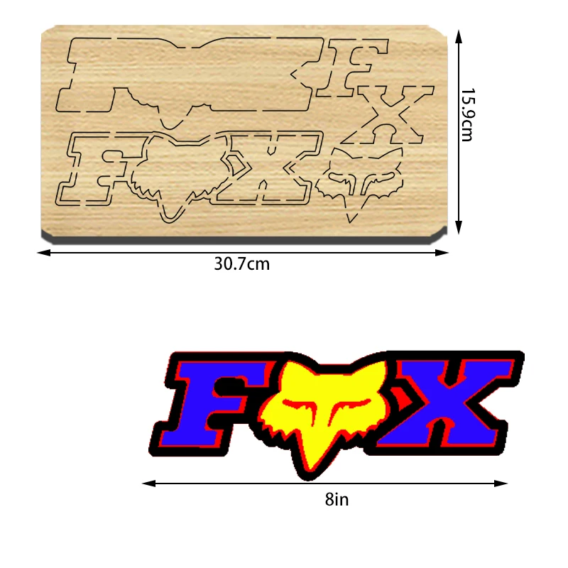 Z10  FX Fox Head Double Layer Wooden Cutting Die, Applicable To Most Machines