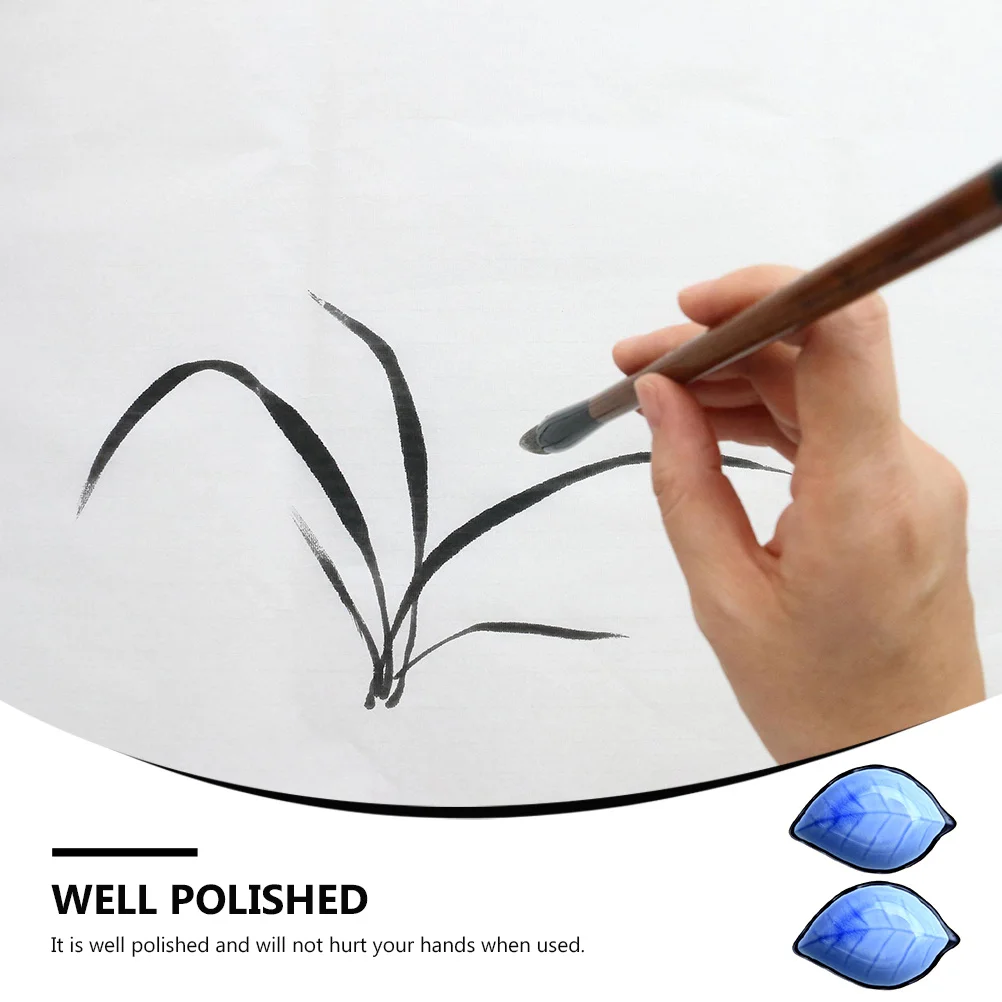 2 قطعة القرطاسية الحبر اللوحة خفيفة الوزن المحمولة مناسبة للخط والمشروعات الفنية طبق الحبر علبة فرشاة الخط