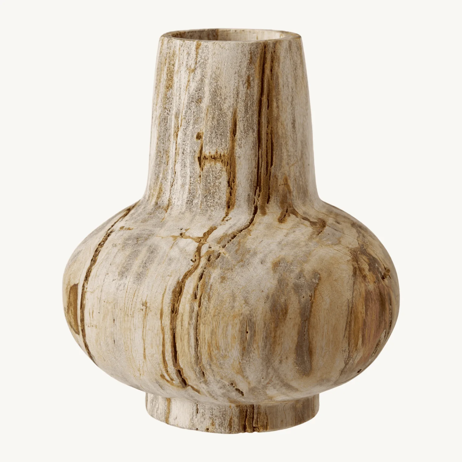 Natural Shallow Travertine Long-necked Bulging Vase Hotel Clubhouse Entrance Flower Ornaments