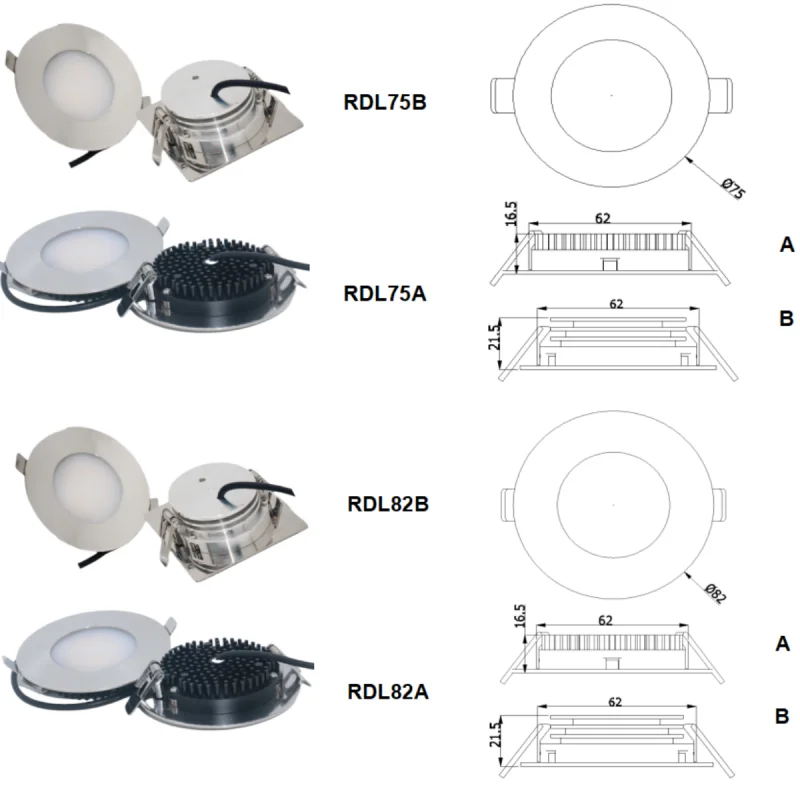 Imagem -03 - Round Interior Teto Led Down Light Ip67 Downlight Impermeável Caravana rv Iate Barco Cabine 3w 6w 1030vdc