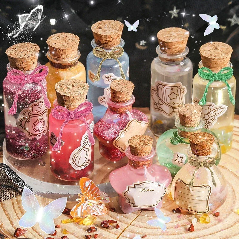 Kids Fairy Mix Potions Kit Colored Wishing Stone Potion Bottles New Years Party Decorations Fairy Garden Crafts Funny Gift hot