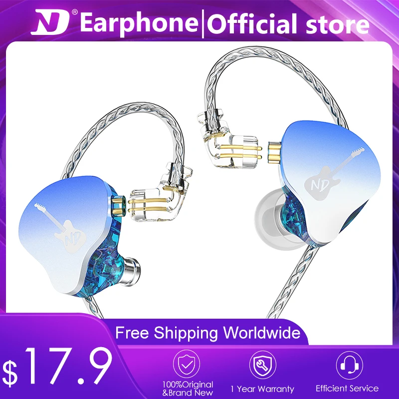 ND DD3 In Ear Monitor Headphones 4 Tuning Modes Wired Earbuds Dual Magnetic Dynamic Sport Noise Isolating Professional Earbuds