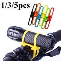 Mountain Road Bike Torch Silicone Strap Phone Flashlight Bands Elastic Bandage Bicycle Light Mount Holder Bike Accessories
