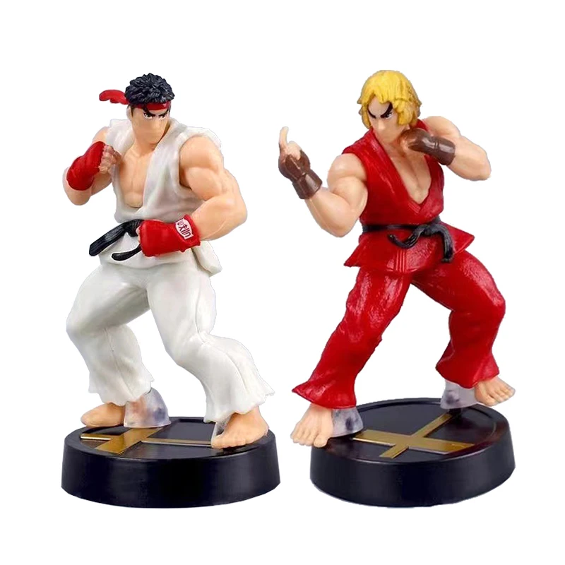 Game Street Fighter Figures Hoshi Ryu Ken Masters Action Figure 9.5cm Room Decor PVC Model Collection SF Ken Doll Toys for Gifts