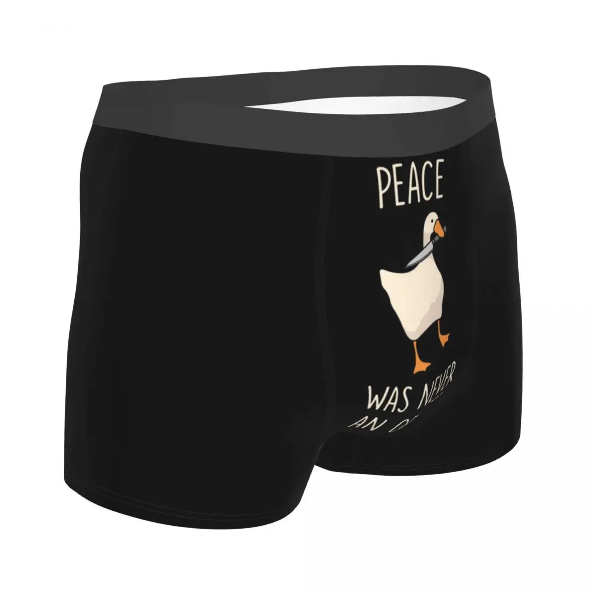 الملاكم السروال السراويل أوزة أوزة السلام لم يكن أبدا خيار سراويل الرجال ملابس داخلية جيدة التهوية لهدايا رجل صديقها أوم