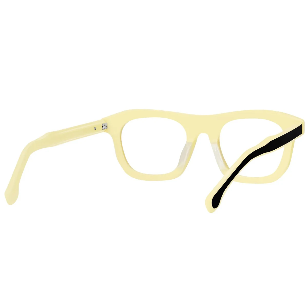 FYTOO Retro Vibrant Black Brown White Color Block Square Round Glasses Classic Stylish, Fits Daily Retro Outfits Durable Acetate