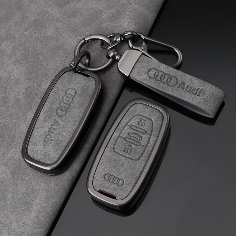 НОВЫЙ Чехол для автомобильного ключа из цинкового сплава и кожи для Audi A1 A3 A4 A5 A6 C7 A7 A8 8V B8 B9 Q3 Q5 Q7 S4 S6 S7 R8 RS6 TT, автоаксессуары
