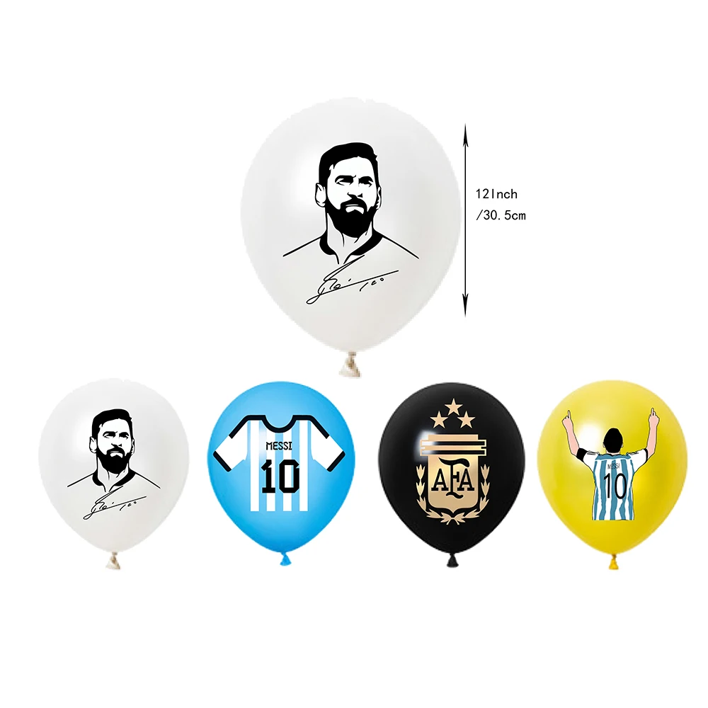 Football Player Argentina-Leo-Messi-Theme Fans Birthday Party Banner Background Cake Topper Number Balloon Decor Props Kids Gift view 4