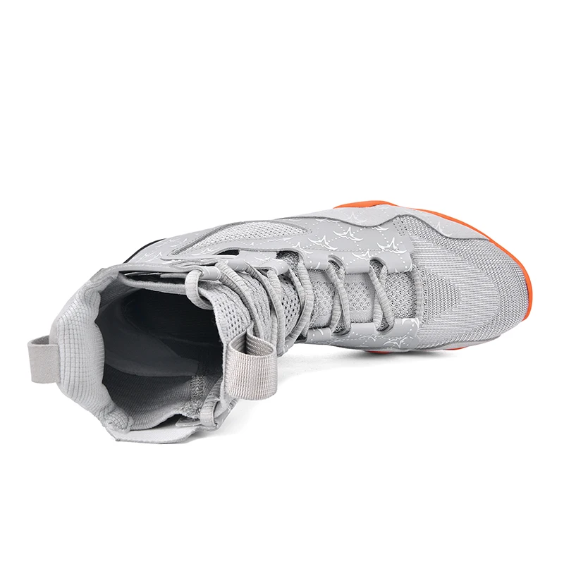 Professional Men's Wrestling Shoes, High Top Combat Training Shoes, Comfortable and Lightweight Boxing Shoes for Men