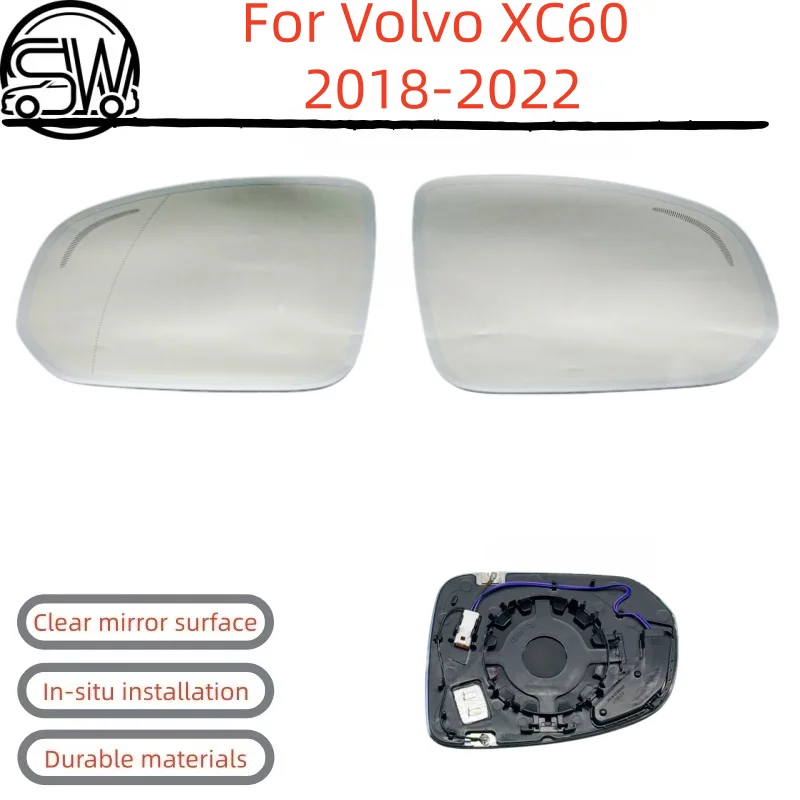 For Volvo XC60 2018‑2022 Rearview Mirror Glass Anti‑Dazzle Blind Spot Multi‑Function.
