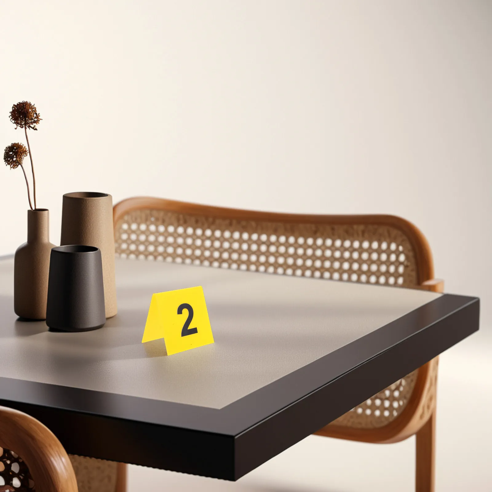 10Pcs Acrylic Crime Scene Markers Double Sided Numbers 1-10 Detective Party Table Number Tents Evidence Placards Restaurant