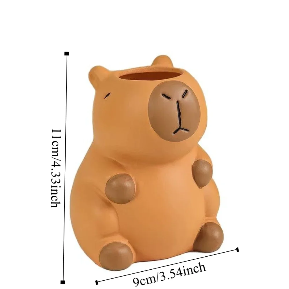 Ornamento Portapenne Capybara Portaoggetti da tavolo Scatola portaoggetti multifunzionale per matite Capybara Interessante cartone animato