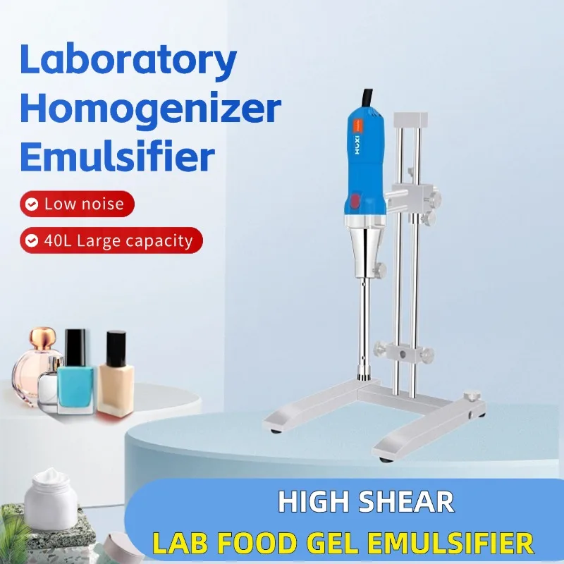 High-Speed Homogenizer Lab Disperser Emulsifier Digital High Shear Mixer Emulsification Machine Emulsion Homogenize Dispersion