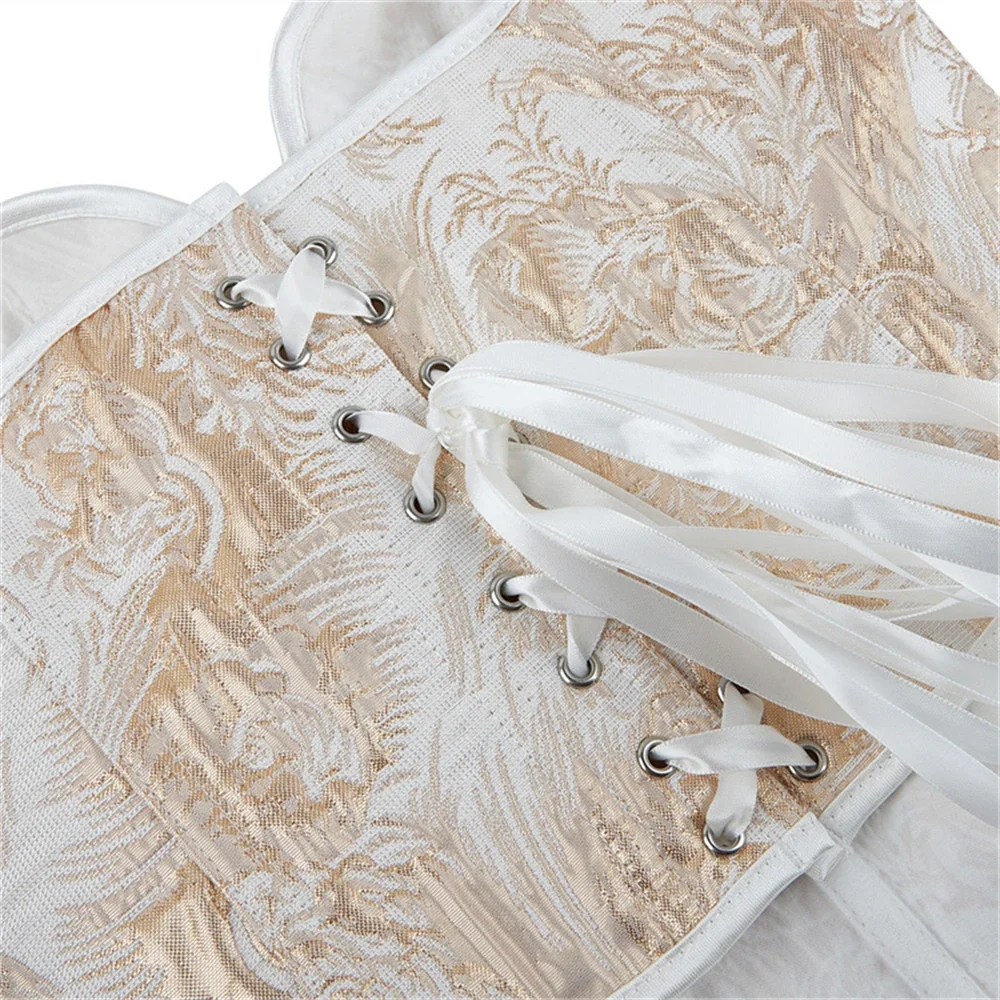 Fashion Print Overbust Corsets Crop Tops Lace Up Off Shoulder Body Shaper Lingerie Sexy Gothic Bustiers For Women