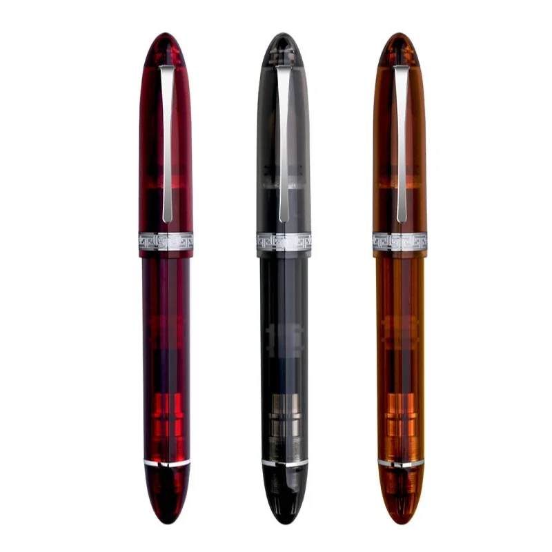 

MAJOHN V60 треугольная перьевая ручка из смолы, ручка для письма, школьные канцелярские принадлежности для бизнеса, подарок, ограниченный прозрачный цвет