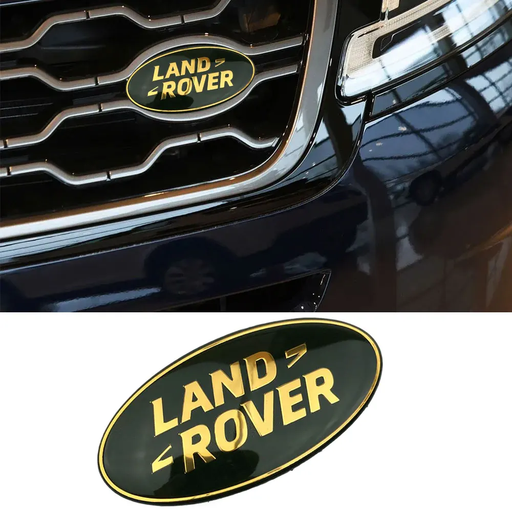 2pcs 3D Logo Land Rover Emblem Car Front Hood Sticker Rear Trunk Badge For Land Rover Range Rover Freelander Discovery Defender