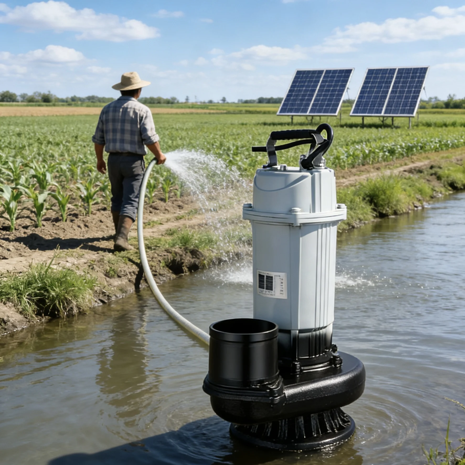 Portable DC 48V 60V 72 96 Voltage Solar Sewage Pump Waste Water Pump 2'' 3'' 4'' Solar Powered Submersible Dirty Water Sump Pump