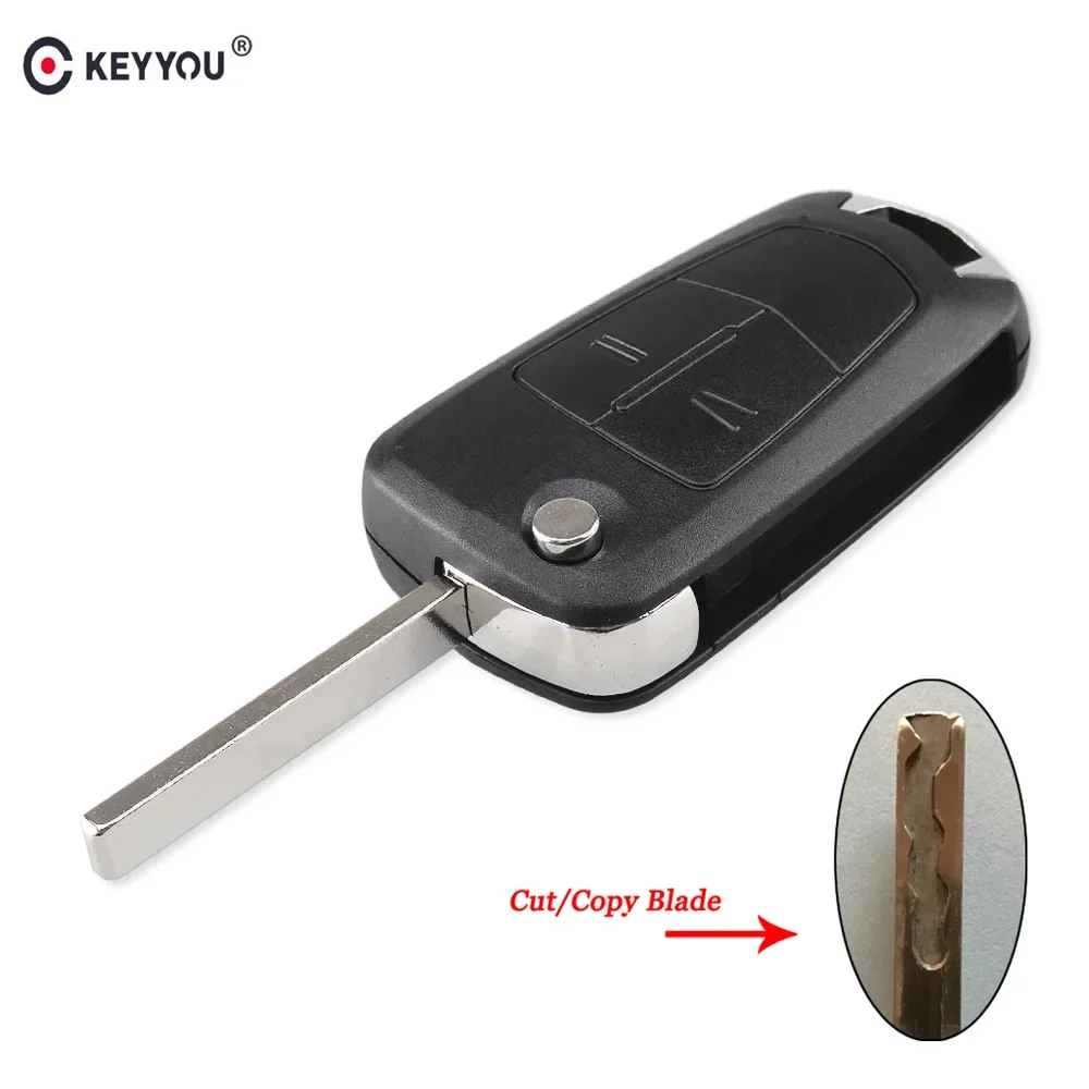 KEYYOU Flip Folding Car Key Shell For OPEL Astra H Corsa D Vectra C Zafira 2 3 Buttons Remote Key Case Cut Blade Blank