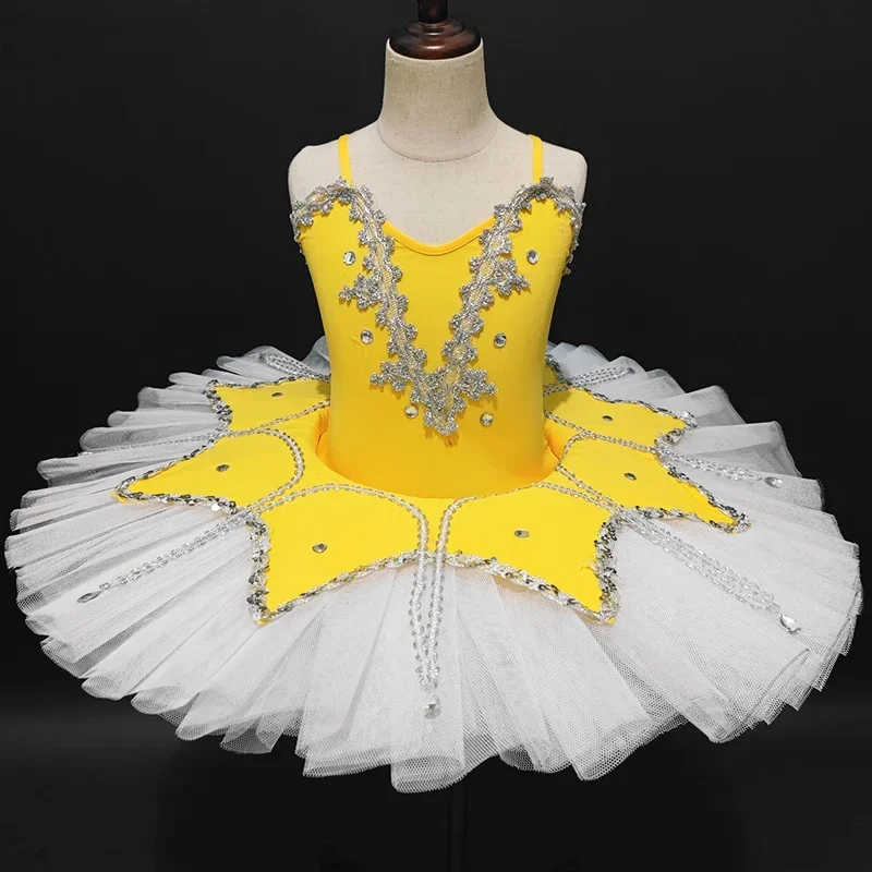 

Ballet Costumes Adult Kids Classic Professional Ballet Tutu White Swan Lake Pancake Tutu Ballerina Gymnastics Leotards Dance