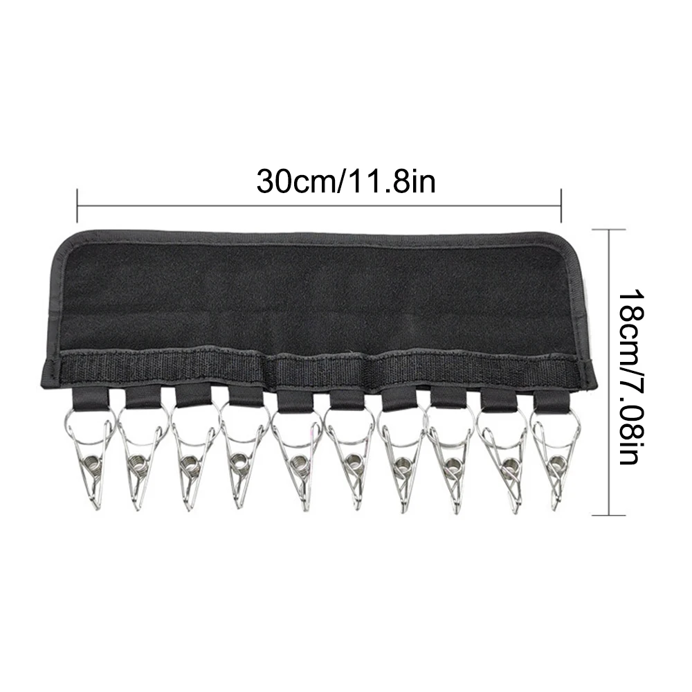 1PC 10-Clip Multifunctional Coat And Hat Clip Self-Adhesive Portable Home Perforation-Free Velcro Storage Clothes