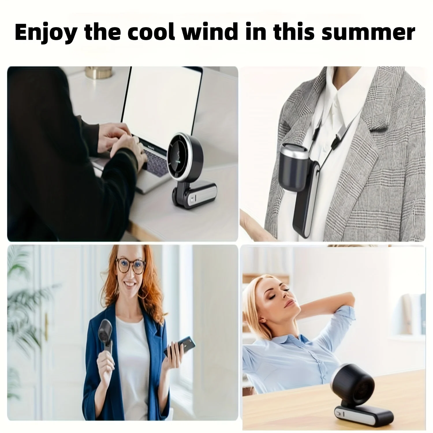New Model Hand Fan Wind Speeds Mini Bladeless Handheld Fan, USB Rechargeable Personal Highspeed Fans Electric Eyelash Fan