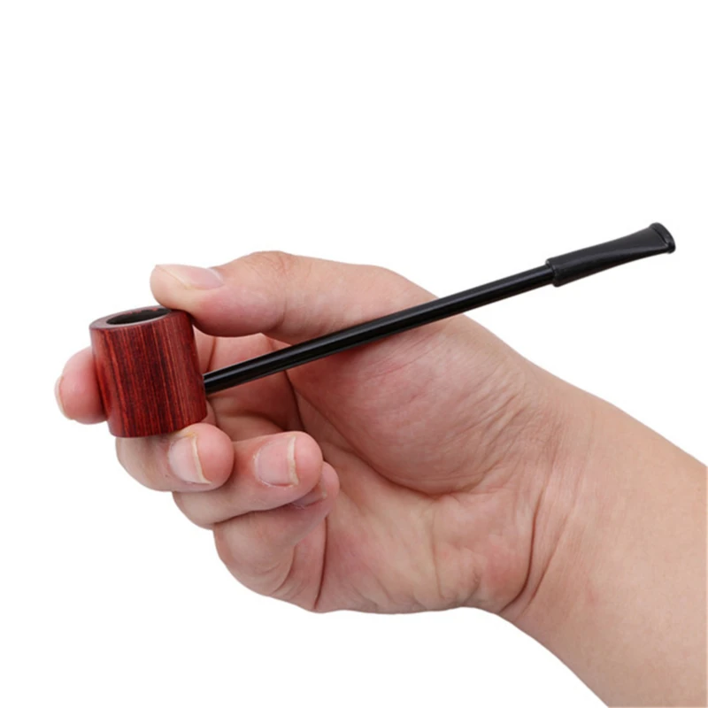 1PC Long Briar Pipe Multi Choice Straight Smoking Tobacco Pipe Best Briar Wood Pipe 3mm Filter Smoking Pipe Set