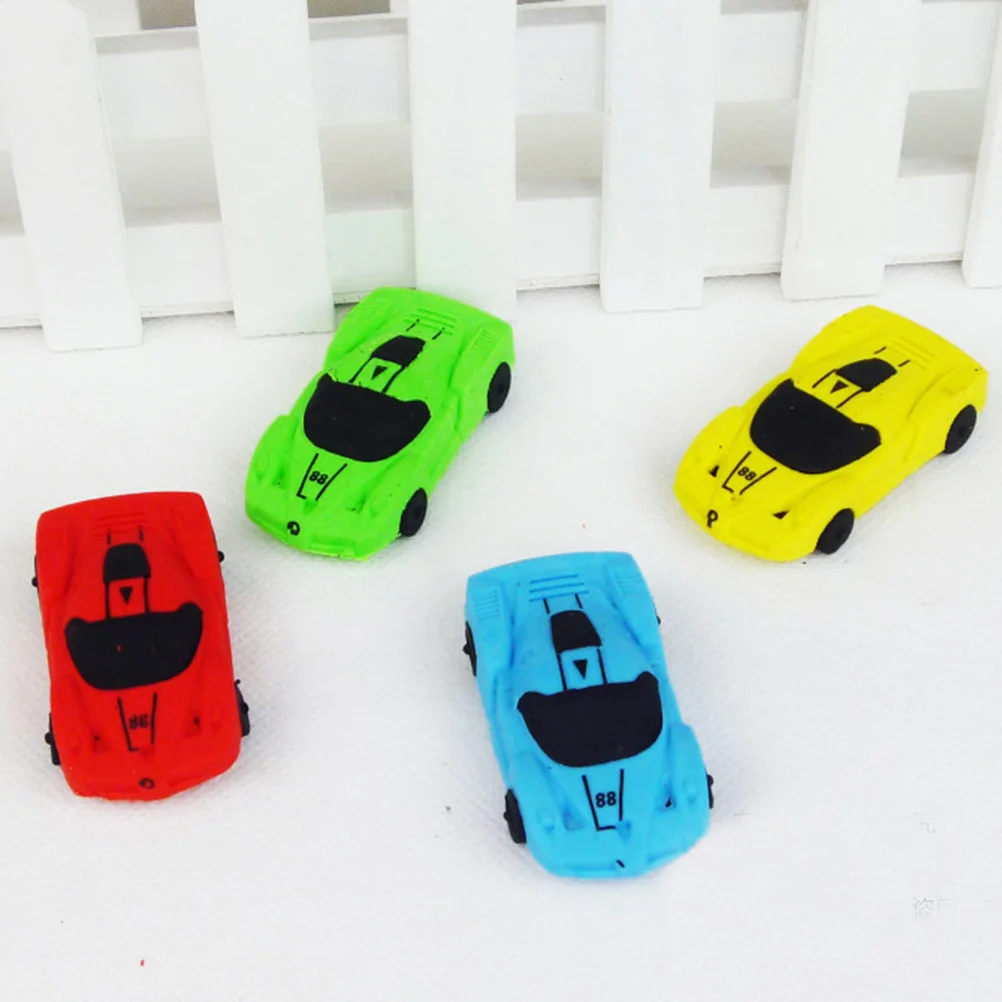 

8Pcs Cartoon Car Eraser Detachable Creative Pencil Erasers Colorful Stationery School Gift Car Eraser Stationery