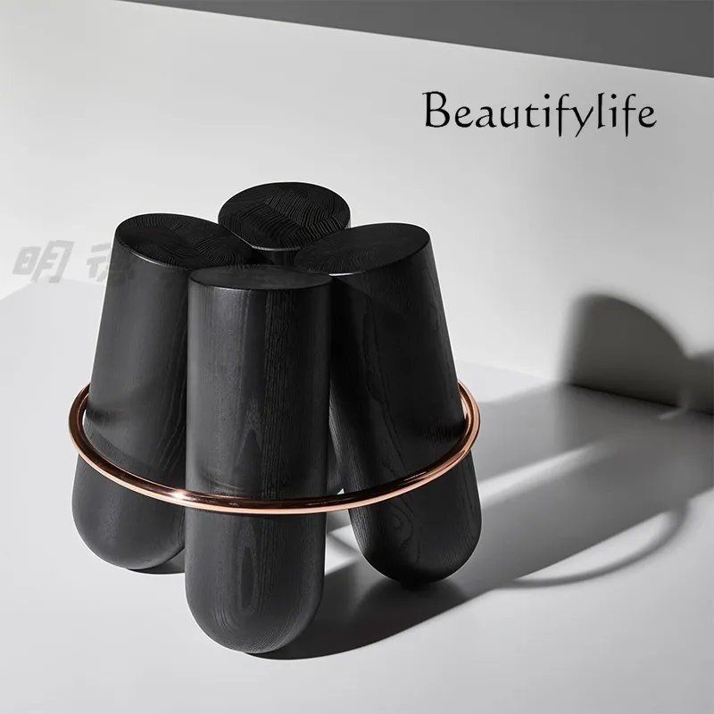 

Пеленальный табурет, простой, легкий, роскошный, низкий табурет, модель комнаты, бар, скандинавский креативный четырехсторонний табурет, модная художественная обувь