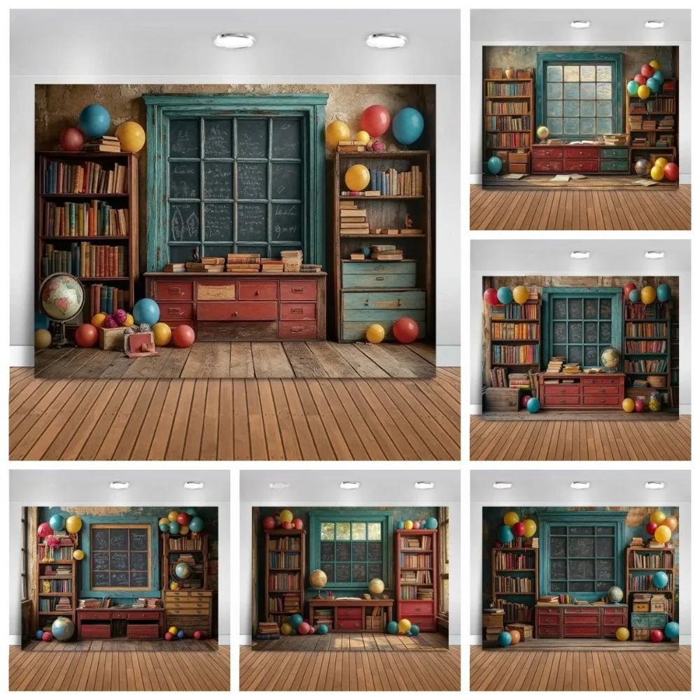 Back To School Classroom Bookshelf Classroom Theme Banner Background, Graduation Party, Home Decoration Photography Background
