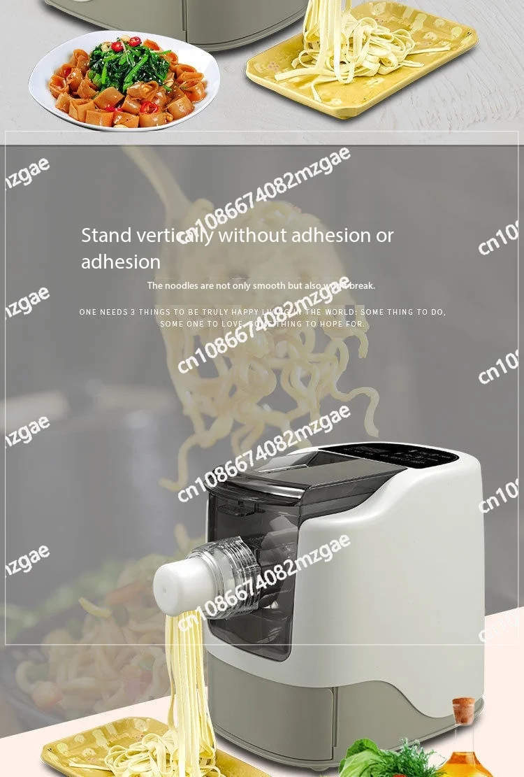 

Home Electric Multifunction Noodle Maker Machine - Automatic Dough Kneader, Pasta Press & Dumpling Wrapper with Noodle Extruder