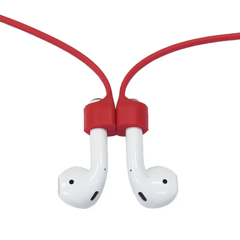 Magnetic Anti-Lost Silicone Neck Strap for Apple AirPods， Comfortable Invisible Lanyard
