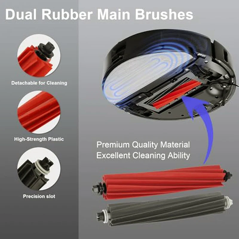 22 Stück Zubehörset für Roborock S8 Pro Ultra Roboter Staubsauger Ersatzteile Dual Haupt bürste Seiten bürste