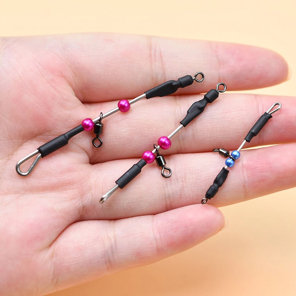 MNFT 3 Stück Edelstahl Wirbel Snap Angelverbinder Anti Tangle Perlen American Style Fast Link für Meeresangelgerät – Detail 4
